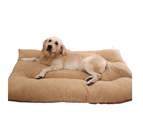 Katzenbett höhle Tierbett Hundebettwäsche, Haustierbettmatte, Katzenbett, Waschbare Hundematratze, Geeignet Für Haustiere, Welpen, Weich Hundekissen katzenkissen ( Color : Brown , Size : 39.3*25.5*5.9 von BOGAZY