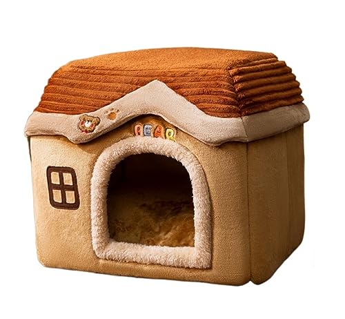 Katzenbett höhle Tierbett Runde Katzenbetten, Weiches, Langes Plüsch-Hundebett Für Haustierprodukte, Kissen, Katzenbett, Katzenmatte, Schlafsofa Hundekissen katzenkissen ( Color : A , Size : 39*49*36c von BOGAZY