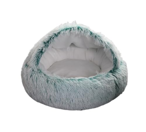 Katzenbett höhle Tierbett Weiches, Rundes Plüsch-Kunstfell-Haustierbett Für Katzen Oder Kleine Hunde, Anti-Angst-Katzenbett, Welpenbett, Waschbar Hundekissen katzenkissen (Color : B, Size : 50 * 50cm von BOGAZY