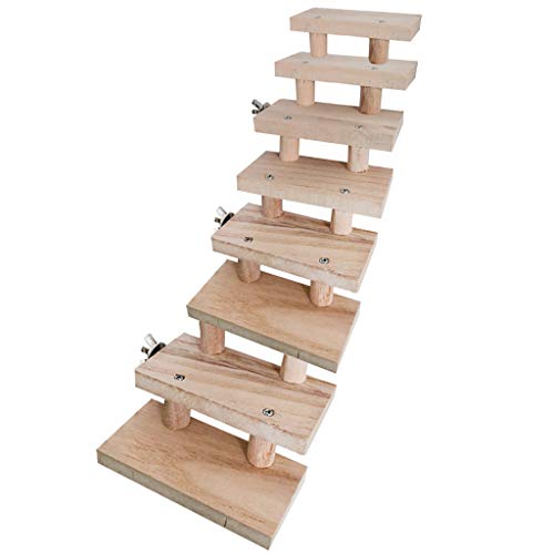 8 Schichten natürliche Holzleiterbrücke für Hamster, Ratten, Kauen, Haustier, Papageien, Sitzstange, Klettern, Treppen, Übung von BOGEEL