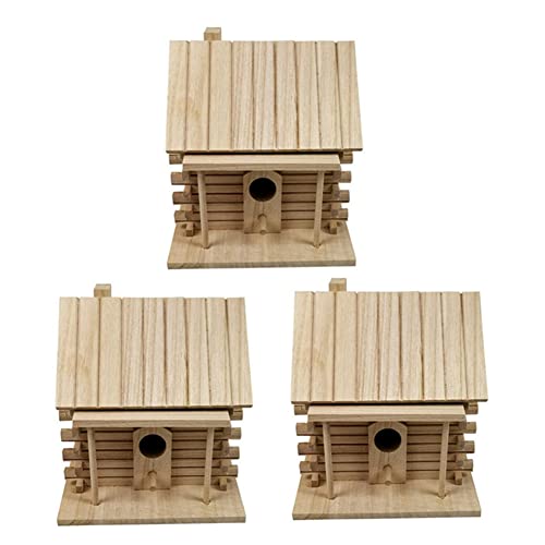 BOLAXHCA 3X Haus Wand Nest DOX Nest Haus Haus Box Käfig Dekoration Garten Ornament von BOLAXHCA