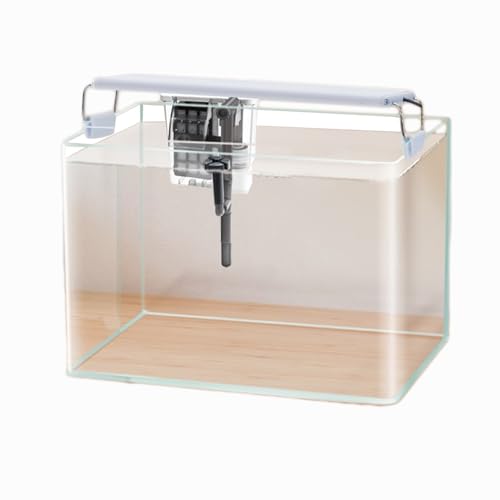 Glas-Aquarium, Goldkristall superweißes kleines Tischaquarium, heimische Wasserpflanzen ökologisches kleines Aquarium, Wohnzimmer-Aquarium 40cm von BOLNEY