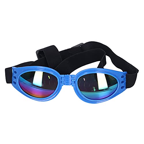 BOLORAMO Haustier-Sonnenbrille, Hunde-Outdoor-Sonnenbrille Einfach zu verwenden Wasserdicht für den Außenbereich für Hunde(Blue, Love Type) von BOLORAMO
