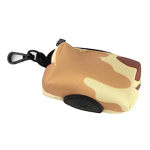 BOLORAMO Haustierkotbeutelhalter, Kleiner, Leichter Oxford-Stoff, Lebendige Farben, Metallclip, Verschleißfest, Langlebiger Hundekotbeutelhalter für Reisen (Camo) von BOLORAMO