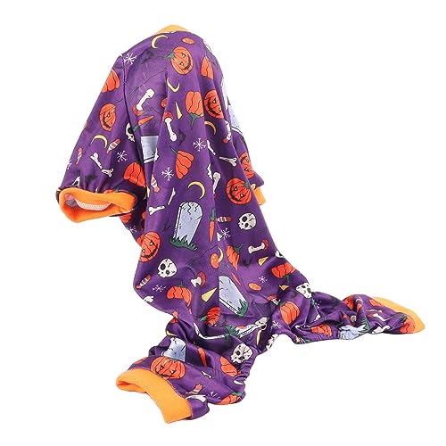 BOLORAMO Halloween-Hunde-Pyjama, Hunde-Pyjama Hält Warm, Atmungsaktiv, 1,2 M Elastische Manschette für den Urlaub von BOLORAMO