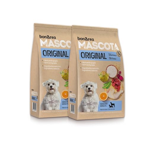 BonÀrea - Futter für Erwachsene Hunde Kleiner, mittlerer und großer Rassen – Packung mit 2 x 10 kg – frisches Fleisch – natürliche Zutaten, tierisches Eiweiß, Getreide und Gemüse – Original von BONAREA