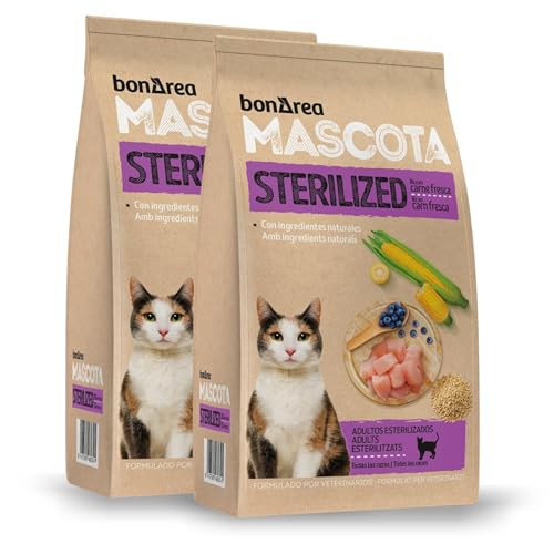 BonÀrea – Sterilisiertes Katzenfutter, Packung mit 2 x 3 kg – enthält frisches Fleisch – hergestellt mit natürlichen Zutaten – vollständiges und ausgewogenes Futter – sterilisiert von BONAREA