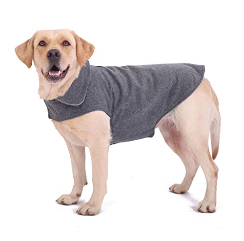 Bonawen Fleece-Hundemantel, reflektierend, kaltes Wetter, für extra große bis kleine Haustiere (Grau, 3XL) von BONAWEN