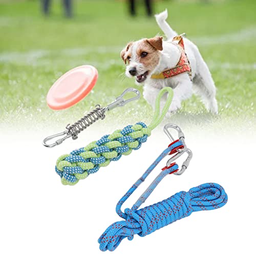 BONKZEBU Spring Pole Dog Rope Toys, Quality Spring Rod für kleine, mittelgroße und große Hunde, einfach zu verwenden mit Baumwollseilspielzeug, für sanfte Zahnfleischreinigung von BONKZEBU