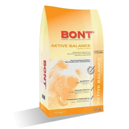 BONT Aktive Balance Lachs + Reis 1 x 4 kg Krokette auch für kleine Rassen Hundefutter von BONT