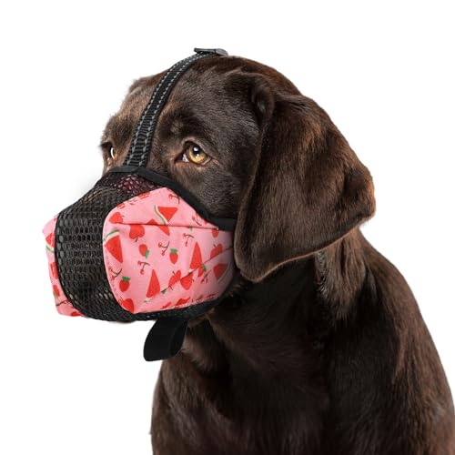 BONTHEE Maulkorb für Hunde,Dog Muzzle,Weiches Maulkorb Hund für kleine,Mittelgroße Hunde mit Atmungsaktives Mesh, Verstellbarer Schlaufe Verhindert Das Beißen, Kauen Und Bellen für vergiftete Köder von BONTHEE