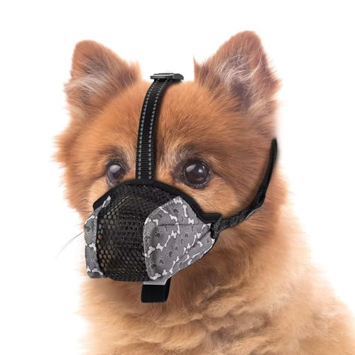 BONTHEE Maulkorb für Hunde,Dog Muzzle,Weiches Maulkorb Hund für kleine,Mittelgroße Hunde mit Atmungsaktives Mesh, Verstellbarer Schlaufe Verhindert Das Beißen, Kauen Und Bellen für vergiftete Köder von BONTHEE