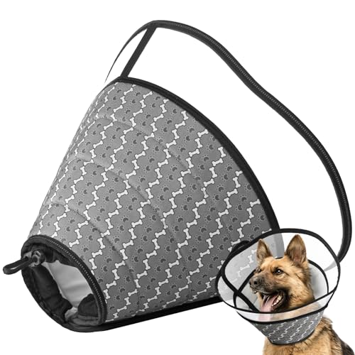 Hunde-Kegelhalsband für Hunde nach Operationen, verstellbares weiches Haustier-Kegelhalsband für extra große Hunde, Hunde-Genesungs-E-Halsband, elisabethanisches Halsband, um zu verhindern, dass von BONTHEE