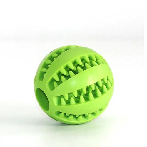 BOQUN Hundespielzeug Naturkautschuk -Hund Hunde Spielzeughund Kaut Spielzeugzähne Reinigungstherapie Ball Interaktiver Elastizität Ball Für Haustierzubehör-Green-5Cm von BOQUN