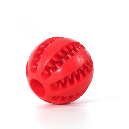BOQUN Hundespielzeug Naturkautschuk -Hund Hunde Spielzeughund Kaut Spielzeugzähne Reinigungstherapie Ball Interaktiver Elastizität Ball Für Haustierzubehör-Red-6Cm von BOQUN