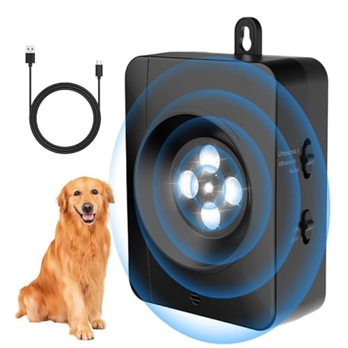 Antibell Für Hunde, Anti Bell Gerät Hunde, 3 Ebenen Ultraschall Anti Bell Gerät Haustier Ultraschall Hundeschreck Sicher&Effektive Hundebellen Abschreckung Außenbereich Für Große Mittlere Kleine Hunde von BORDEAG