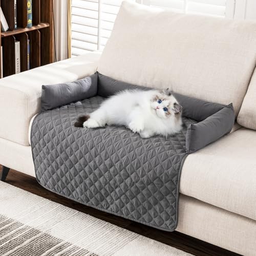 BORDEAG Hundebett, Hundekissen, Orthopädisches Hundebett, Hundekorb, Hundesofa für Haustiere, Abnehmbar und waschbar, Dunkelgrau, rutschfeste Unterseite (75 * 75cm) von BORDEAG