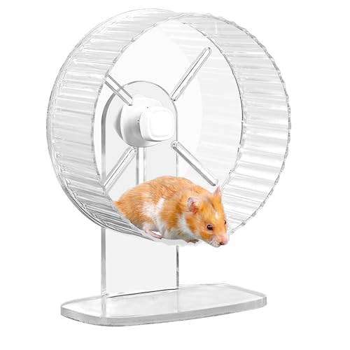 Bordeag Hamsterrad 21cm Laufrad Hamster Mit Verstellbarem Ständer, Silent Hamster Rad Leise Hamster Spielzeug Lustiges Hamsterlaufrad Für Hamster Rennmäuse Mäuse Chinchillas Oder Andere Kleintiere von BORDEAG