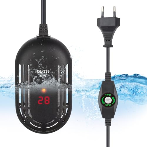 Mini Aquarium Heizung 50W, Mini Aquarium Heizstab, Aquarium Heizer, Heizstab Aquarium, Einstellbare Temperatur Aquarium Heizstab Mit Digitalem Display, Mit Überhitzungsschutz, Für 1-35L Aquarien von BORDEAG