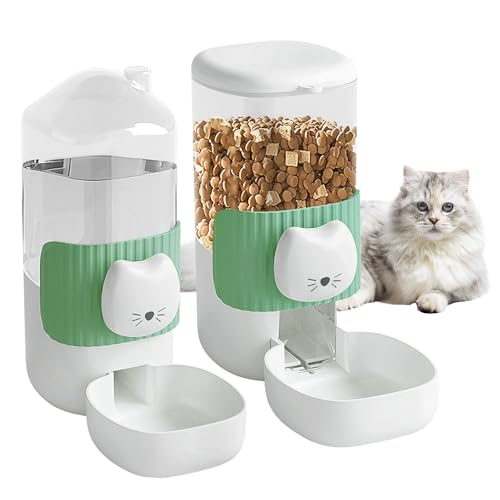 Trinkflasche Kaninchen Automatischer,2 Stück Kaninchenfutter Wasserspender,Hasentränke Automatischer Futter,Futterspender Und Wasserspender Für Hasen,Chinchilla,Igel,Frettchen,Hamster von BORDEAG