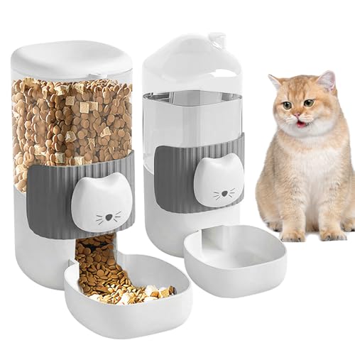 Trinkflasche Kaninchen Automatischer 2 Stück, Hasentränke Automatischer Futter- und Wasserspender, Automatischer Futterspender Hängend für Katzen Meerschweinchen Hamster Kaninchen von BORDEAG