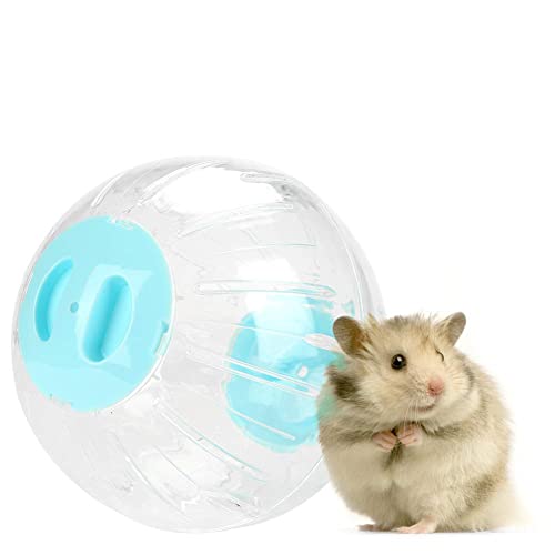 18,5 cm Hamster Gymnastikball, Transparent Hamster Ball, Kunststoff Hamster Laufball Gymnastikball Rennmaus Übungslaufball Kleintiere Spezial Spielzeug Ball Käfig Zubehör(Blau) von BORDSTRACT