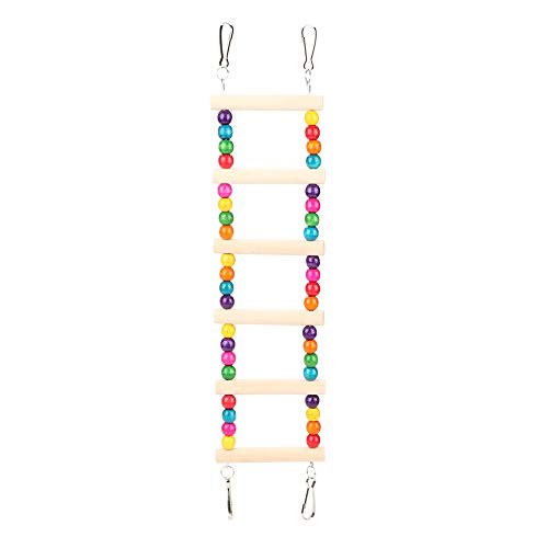 BORDSTRACT Flexible Gebogene Holzleiter, Spielzeug Für Papageien, Hamster, Schaukel, Klettern, Haustierwerkzeug, Bunte Holzleiter Für Käfig-Übungsspaß(6#) von BORDSTRACT