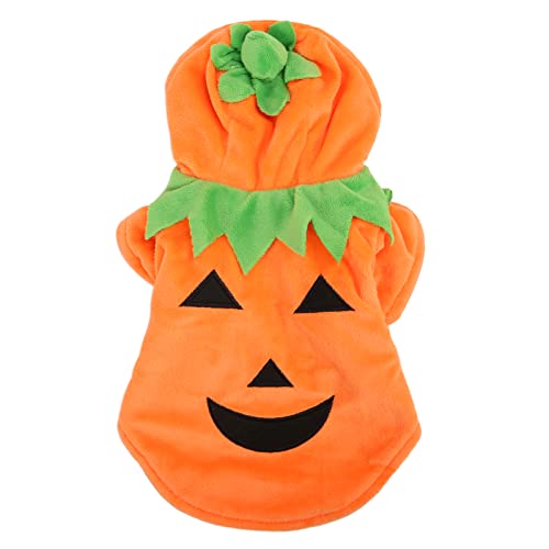 BORDSTRACT Halloween-Kürbis-Hundekleidung, süßes warmes Kostüm für mittelgroße und große Hunde, Herbst-Winter-Pullover, Haustier-Urlaub, Party, Katze und Welpe (5XL) von BORDSTRACT