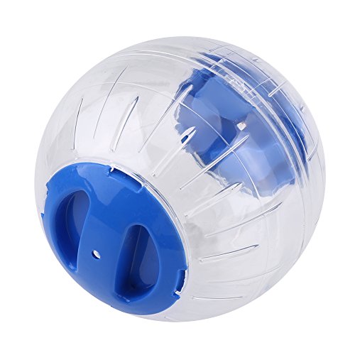 BORDTRACT 12 cm Hamster-laufender Spielball, Kunststoff-Hamster-Laufrad für kleine Haustiere, Tier-Lauf-Übungs-Rennmaus-Spielzeug zur Linderung von Langeweile und Steigerung(Blau) von BORDSTRACT