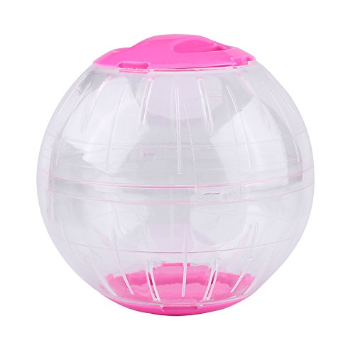 BORDTRACT 12 cm Hamster-laufender Spielball, Kunststoff-Hamster-Laufrad für kleine Haustiere, Tier-Lauf-Übungs-Rennmaus-Spielzeug zur Linderung von Langeweile und Steigerung(Rosa) von BORDSTRACT