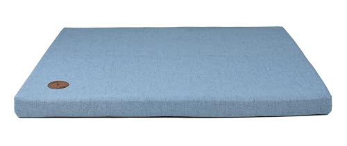 BORN2REST Bettmatte Matratze für Hunde und Katze waschbar Bunte Hundematte Hundekissen Matten Demi-Matratze Hundsofa S-XL (Blau, L (85 x 70 x 5cm)) von BORN2REST