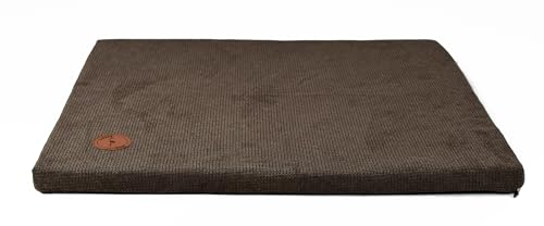 BORN2REST Bettmatte Matratze für Hunde und Katze waschbar Bunte Hundematte Hundekissen Matten Demi-Matratze Hundsofa S-XL (Braun, L (85 x 70 x 5cm)) von BORN2REST