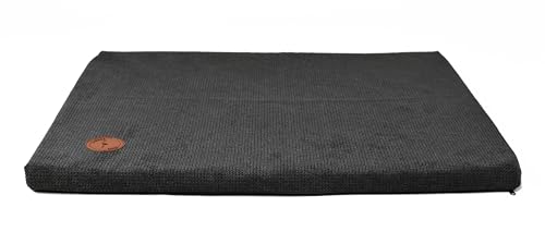 BORN2REST Bettmatte Matratze für Hunde und Katze waschbar Bunte Hundematte Hundekissen Matten Demi-Matratze Hundsofa S-XL (Graphit, L (85 x 70 x 5cm)) von BORN2REST