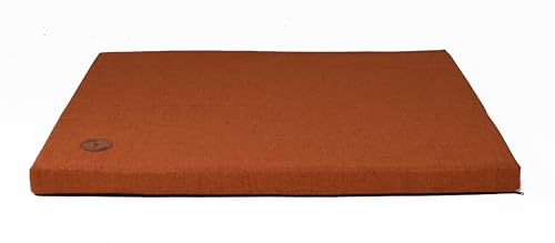 BORN2REST Bettmatte Matratze für Hunde und Katze waschbar Bunte Hundematte Hundekissen Matten Demi-Matratze Hundsofa S-XL (Orange, L (85 x 70 x 5cm)) von BORN2REST