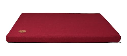 BORN2REST Bettmatte Matratze für Hunde und Katze waschbar Bunte Hundematte Hundekissen Matten Demi-Matratze Hundsofa S-XL (Rot, L (85 x 70 x 5cm)) von BORN2REST