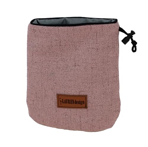 BORN2REST Leckerlibeutel für Hunde-Training - Robuster Futterbeutel Hunde, kompakt & funktional - Futterbeutel Hundetraining für schnelles belohnen Europäischen Union hergestellt (Rosa, 15 x 13 cm) von BORN2REST