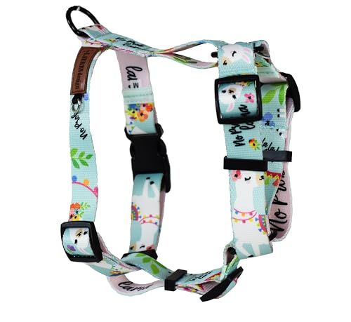 Hundegeschirr für Große Hunde No Pull Geschirr Einstellbar Anti Zug Sicherheitsgeschirr Hunde Geschirrset Mittlere Hunde Brustgeschirr Hund Groß Atmungsaktiv Dog Harness (Lama, L) von BORN2REST