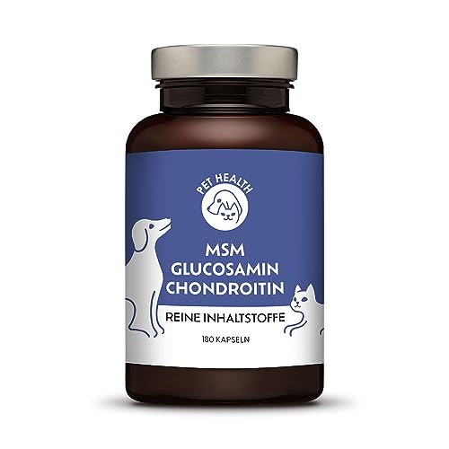 Bewegungs- und Felltabletten für Hunde Hochdosiertes Markeninhaltsstoffe MSM OptiMSM®, Glukosamin HCl GlucosaGreen®, Chondroitinsulfat ChondroPure® + Vitamin C Ester-C® - hergestellt mit Tierärzten von BOSCO PHARMA