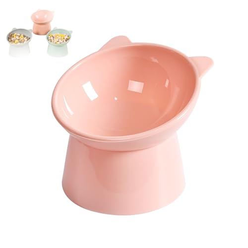 2024 New Ergonomic Cat Bowl, 45° Tilted Raised Cat Food Bowls, Whisker Friendly, Anti Vomit Cat Bowls for Indoor Cats and Small Dogs (Pink) von BOSONS