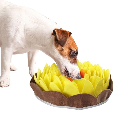 BOSREROY Interaktive Schnüffelmatte für Hunde für den Innenbereich, großes Blumenförmiges Futter-Puzzle-Spielzeug mit langsamem Fütterungsspiel von BOSREROY