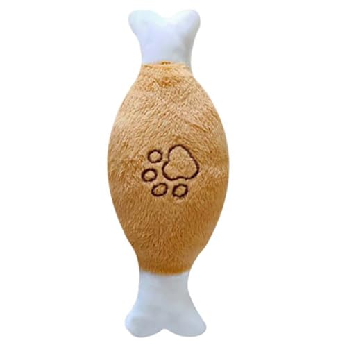 BOSREROY Pet Play Toy Handmade Safe Squeaky for Food Puppy Lovely Simulated Toy Dog Leg Chicken von BOSREROY