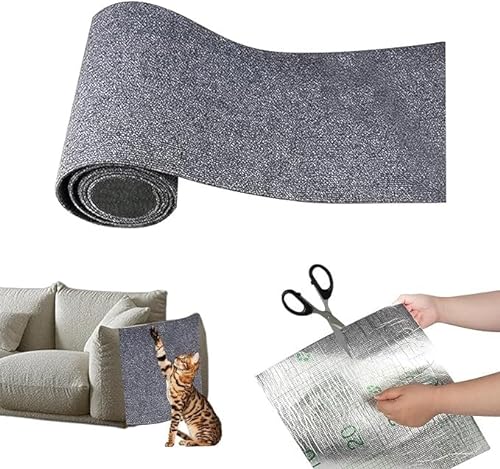 Anti-Kratz-Matte for Katzen | Kratzfester Selbstkleber for Kratzbäume, Sofaecken, Regale, Stufen, Teppiche und Sofaschutz (Color : Gray1, Size : 30 * 100cm) von BOTIZR