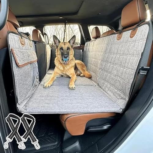 Geräumige und gemütliche Hundeunterlage fürs Auto: Ideal for Haustiere, bietet einen bequemen Ruheplatz auf Reisen und bei Outdoor-Abenteuern(Grau) von BOTIZR