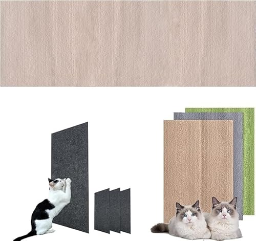 Katzen Kratzmatte Für Bett Zum Kleben, Ratzmatte Selbstklebend,Climbing Cat Scratcher,DIY Climbing Cat Scratcher,cat Scratcher Sofa,kratzmatte Zum Kleben,Climbing Cat Scratcher Sticker (Color : Khaki von BOTIZR