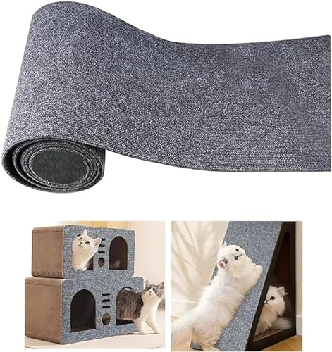 Katzenkratzbaum, Selbstklebende Katzenmatte, geeignet for Sofamöbeltüren, um Katzenkratzer zu verhindern und Teppiche und Wände zu schützen (Color : Gray1, Size : 30 * 100cm) von BOTIZR