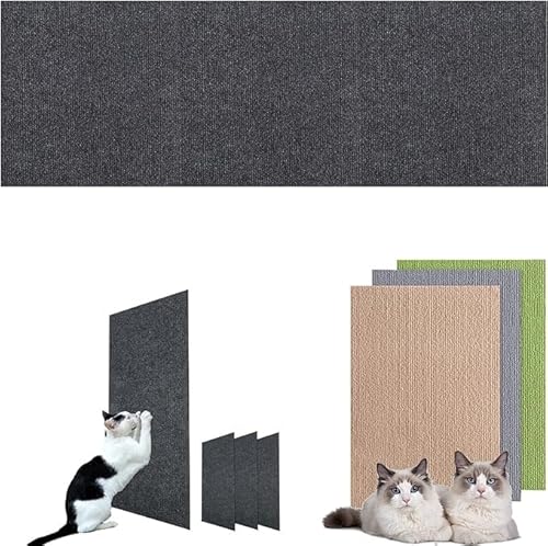 Kletternder Katzenkratzer, Zuschneidbares Kratzbrett | Selbstklebende Kratzmatte Katze | Möbelschutz-Wandkratzer, Katzenkratzbaum-Teppich Zuschneidbar Für Zimmerkatzen (Color : Dark Gray, Size : 40* von BOTIZR