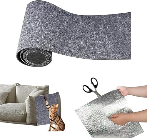 Kratzmatte Katze Wand, Kratzschutz Sofa Katze, Zuschneidbare Kratzmatte Katzen, Selbstklebend Kratzteppich Katze, DIY Climbing Cat Scratcher, Katzen Kratzschutz Für Sofa Möbel Tür Wand (Color : Gray1 von BOTIZR