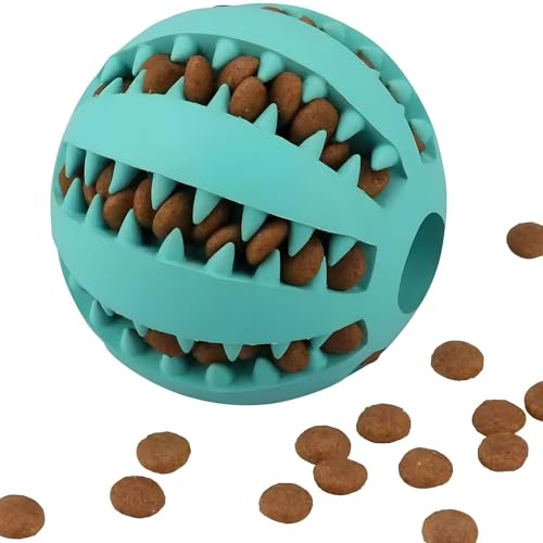 BOUMOUR® Hundeball mit Zahnpflege-Funktion Noppen Hundespielzeug aus Naturkautschuk - Robuster Hunde Ball Ø 6cm - Futterball für Hunde- Hundespielball für Große & Kleine (Trükis, 6cm) von BOUMOUR