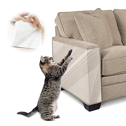 BOW CALICO Katzen Kratzschutz, doppelseitiger Cat-Möbelschutz, Kratzschutz Wand Selbstklebend, Katzen Couch Protection für Couch, Teppich, Türen, Arbeitsplatten 16 "L x 12" B 10Pack von BOW CALICO