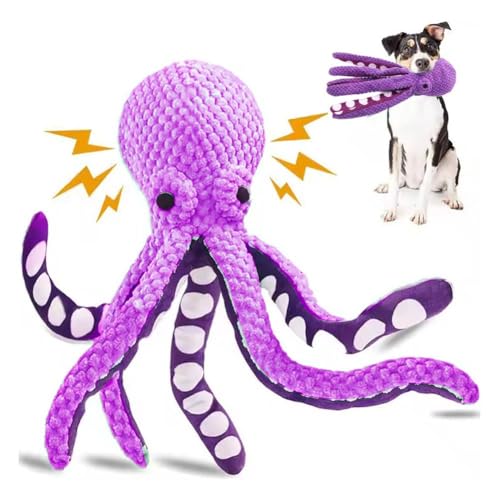 BOWTONG Haustier Plüschtier Hund Stimme Octopus Shell Puzzle Spielzeug Bissfest Interaktives Haustier Reinigungsbedarf Zähne Hundespielzeug Kauen Haustier von BOWTONG